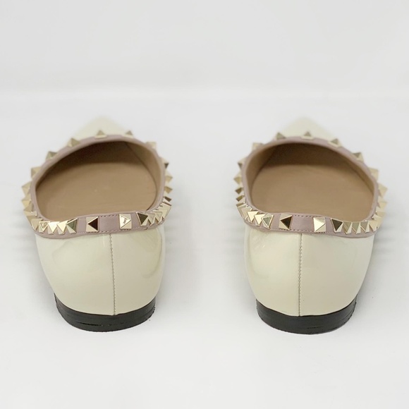 Valentino Rockstud Patent Flats Size 36.5 - Picture 2 of 4